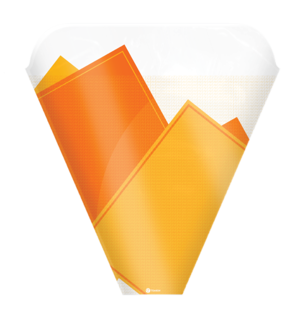 Ribbed Square Orange Sleeve