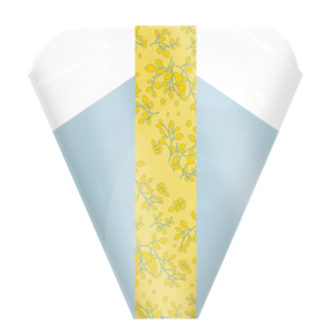 Spring Fling Light Blue Yellow Sleeve