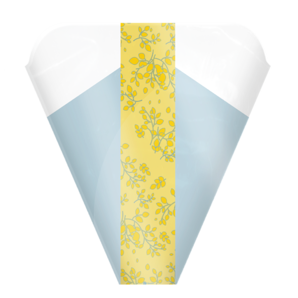 Spring Fling Light Blue Yellow Sleeve