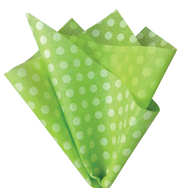 Home Decor Large Dots White On Green