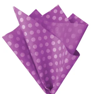Home Decor Large Dots White/Purple Flip Sheet