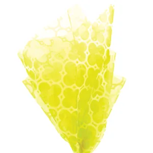 Home Decor Casablanca Flocked White On Yellow Texture Insert