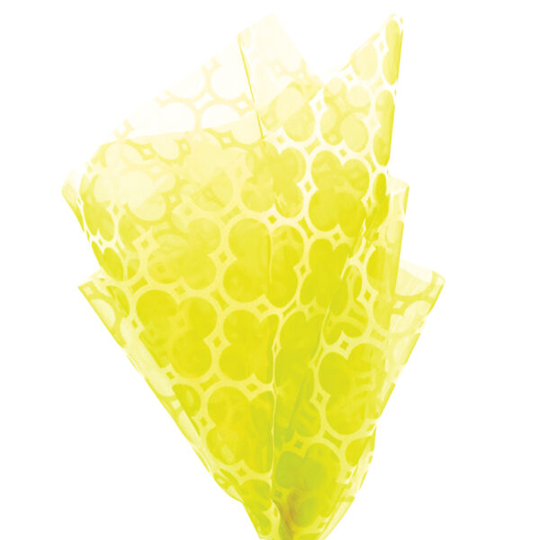 Home Decor Casablanca Flocked White On Yellow Texture Insert