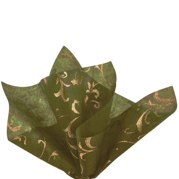 Estelle Glitter Gold On Olive Texture Insert