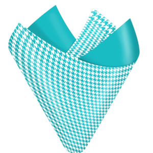 Houndstooth Teal Flip Sheet