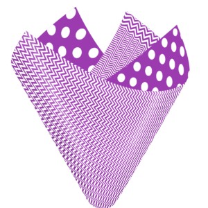 Large Dots Chevron Purple Flip Sheet