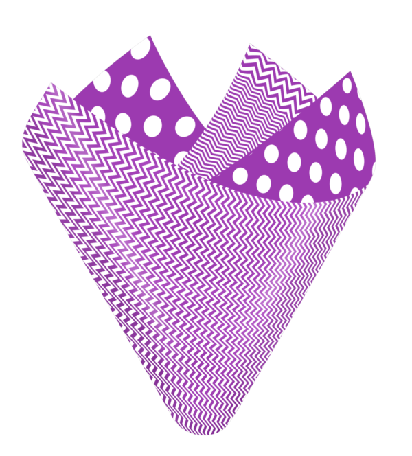 Large Dots Chevron Purple Flip Sheet