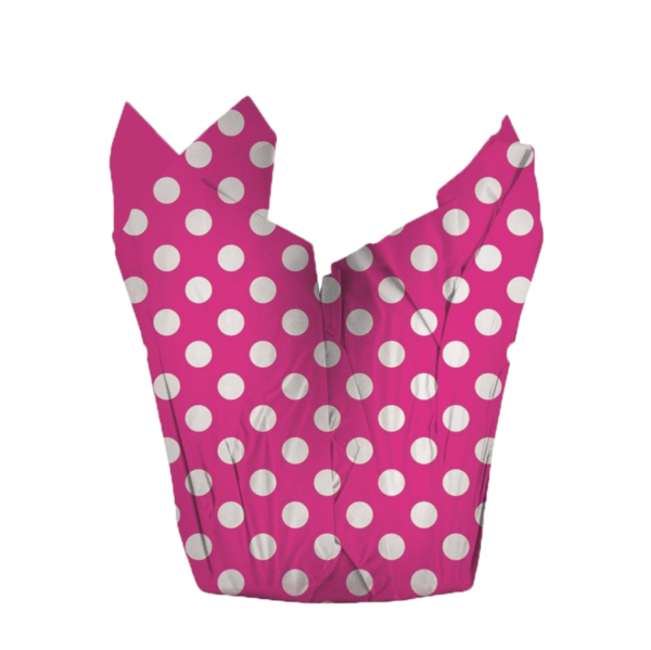 Large Dots Pink Pot Cover