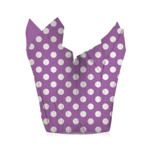 Large Dots Purple Metallic Pot Cover