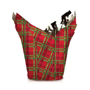 Mad About Plaid Christmas Pot Cover