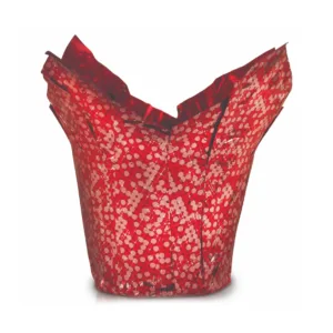 Glisten Red Metallic Pot Cover
