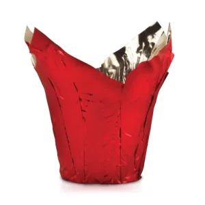 Red Metallic Pot Cover