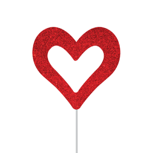 Glitter Heart Red